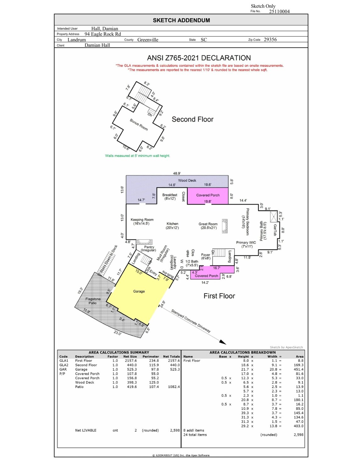 Floor plan sheet one